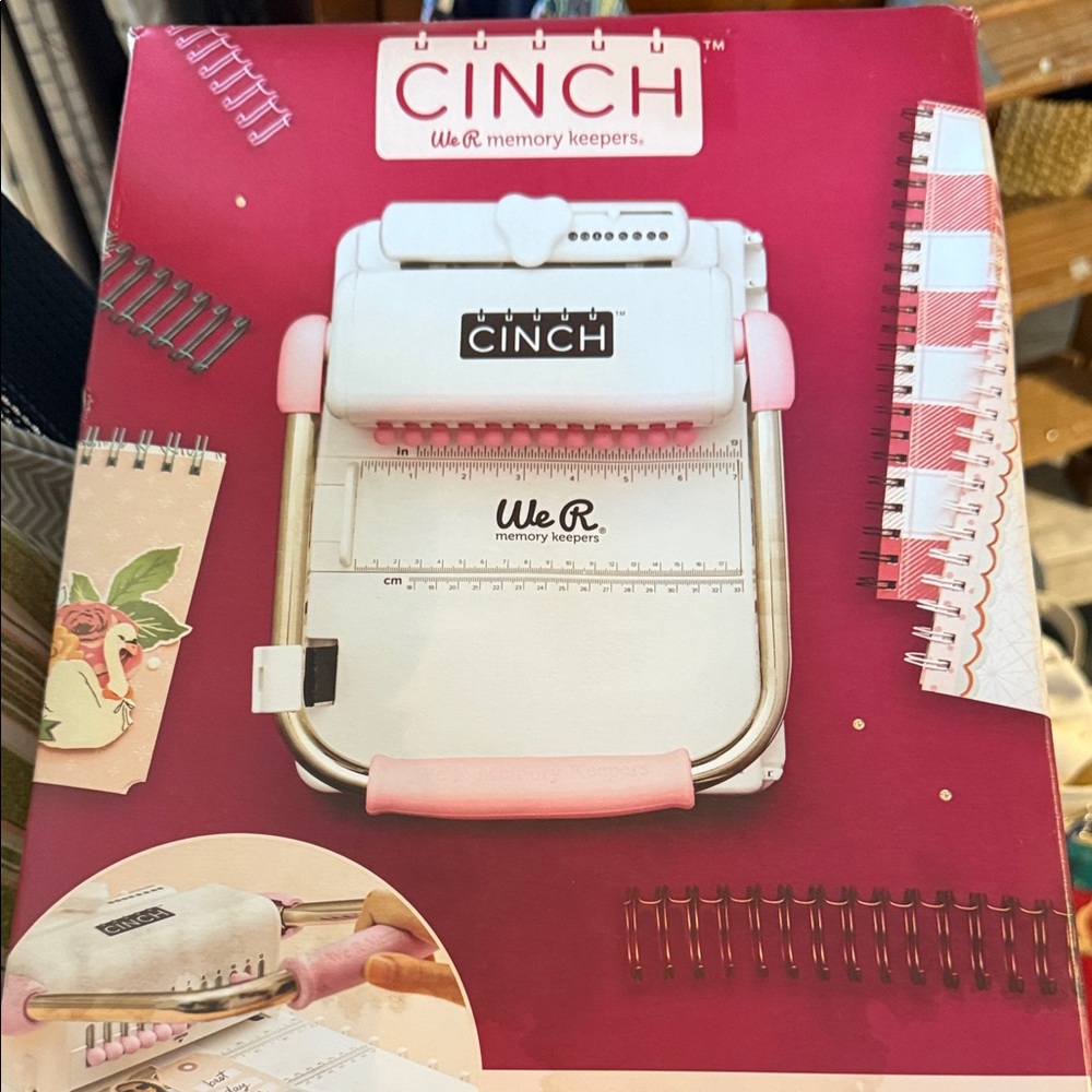Craft Cinch Craft Binding Tool in White and Pink